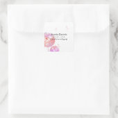 Paardenbloem Klok ter liefdevolle Herinnering Vierkante Sticker (Tas)