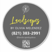 Paardenbloem Logo Graszorg Service Autoraam Sticker (Voorkant)