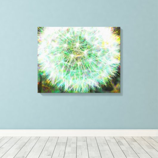 Paardenbloem Meditatie Void Canvas Afdruk (Insitu (Houten vloer))