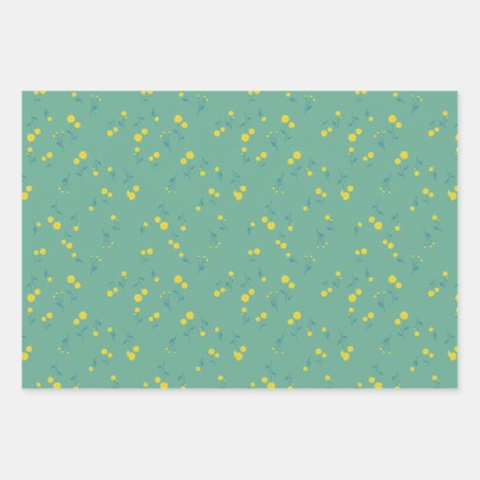 Paardenbloem minimalistisch floraal grillig gedoe  inpakpapier vel (Voorkant 2)