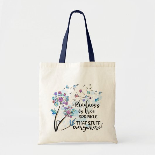 Paardenbloem Motivatie citaat Tote Bag (Voorkant)