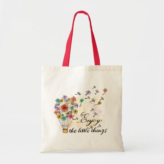 Paardenbloem Motivatie citaat Tote Bag (Voorkant)