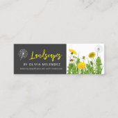 Paardenbloem Natural Lawn Care Service Zwart & Gee Mini Visitekaartje (Voorkant)