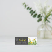 Paardenbloem Natural Lawn Care Service Zwart & Gee Mini Visitekaartje (Staand voorkant)