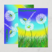 Paardenbloem Onkruid Klok, Moeders Verjaardag, Ans Briefkaart (Voorkant / Achterkant)