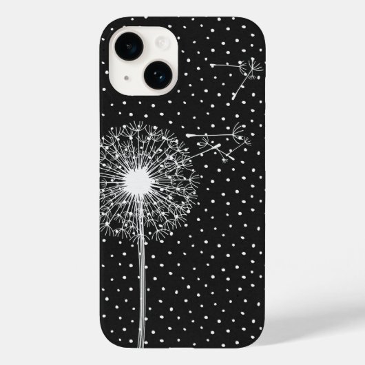Paardenbloem op stippen Case-Mate iPhone case (Achterkant)