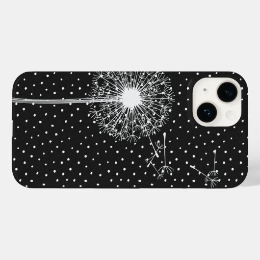 Paardenbloem op stippen Case-Mate iPhone case (Achterkant (horizontaal))