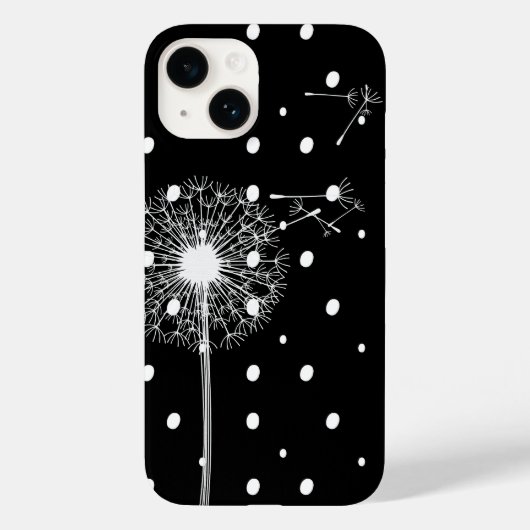 Paardenbloem op stippen Case-Mate iPhone case (Achterkant)