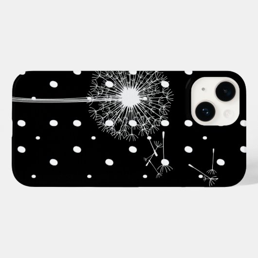 Paardenbloem op stippen Case-Mate iPhone case (Achterkant (horizontaal))