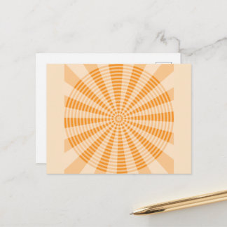 Paardenbloem, Oranje Spiraal, Boho Abstracte Kunst Briefkaart
