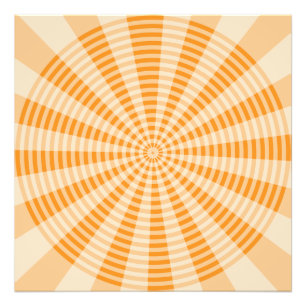 Paardenbloem, Oranje Spiraal, Boho Abstracte Kunst Foto Afdruk