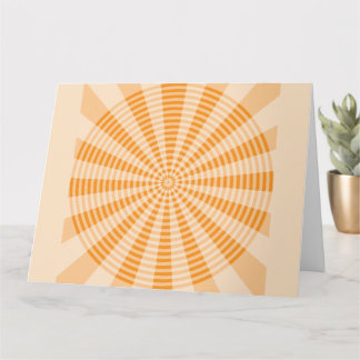 Paardenbloem, Oranje Spiraal, Boho Abstracte Kunst Kaart