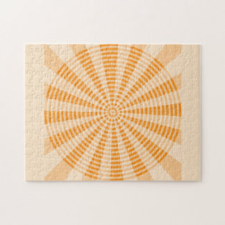 Paardenbloem, Oranje Spiraal, Boho Abstracte Kunst Legpuzzel