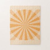 Paardenbloem, Oranje Spiraal, Boho Abstracte Kunst Legpuzzel (Verticaal)