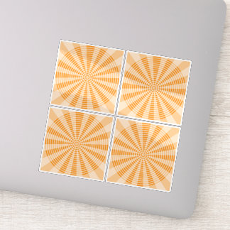 Paardenbloem, Oranje Spiraal, Boho Abstracte Kunst Sticker