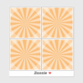 Paardenbloem, Oranje Spiraal, Boho Abstracte Kunst Sticker (Vel)