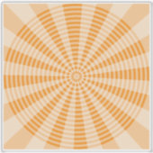 Paardenbloem, Oranje Spiraal, Boho Abstracte Kunst Sticker (Voorkant)