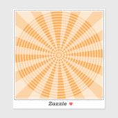 Paardenbloem, Oranje Spiraal, Boho Abstracte Kunst Sticker (Vel)