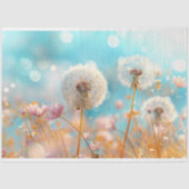 Paardenbloem Peach White Decoupage Tissuepapier (Voorkant)