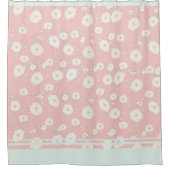 Paardenbloem Puff in Roze Douchegordijn (Voorkant)