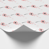 Paardenbloem rood hart zaden cadeaupapier (Hoek)