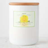 Paardenbloem Root Tea Zelfgemaakt Voedselcontainer Etiket (Voorkant)