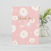 Paardenbloem Roze Dankkaartjes Bedankkaart (Staand voorkant)