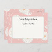 Paardenbloem Roze Uitnodigingen voor Postkaarten (Voorkant / Achterkant)