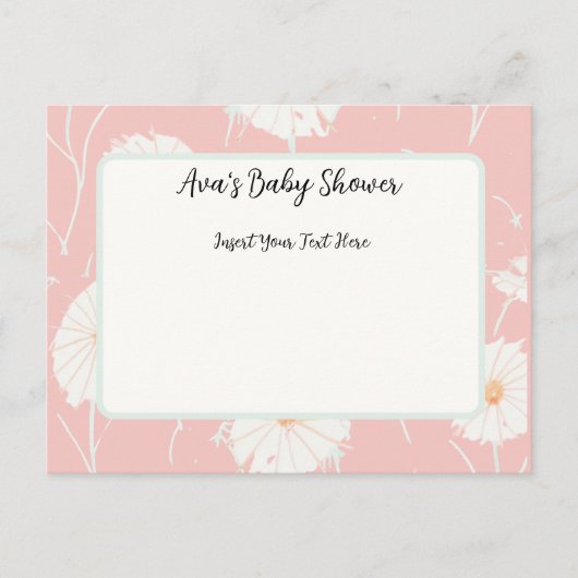 Paardenbloem Roze Uitnodigingen voor Postkaarten (Voorkant)