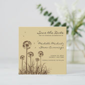 Paardenbloem Save The Date Aankondiging - Maatwerk (Staand voorkant)