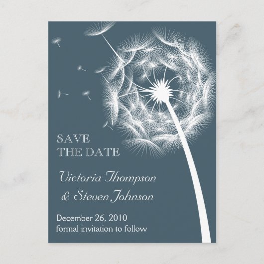 Paardenbloem Save the Date Briefkaart (Voorkant)