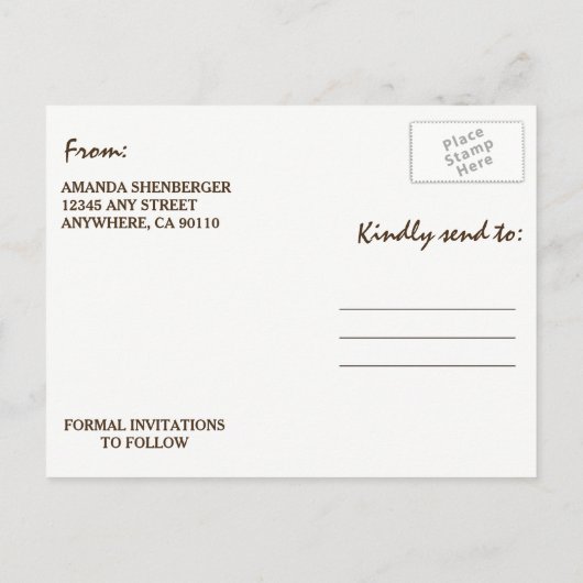 Paardenbloem schuur hout land opslaan de datum kaa aankondigingskaart (Achterkant)