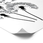 Paardenbloem Shuttle Shirt voor Badminton Player B Poster (Hoek)
