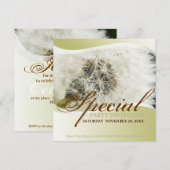 Paardenbloem speciale uitnodiging voor feestje (Voorkant / Achterkant)