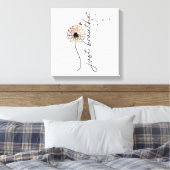 Paardenbloem Sunset Inspirerend Butterfly Canvas Afdruk (Insitu (Slaapkamer))