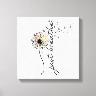 Paardenbloem Sunset Inspirerend Butterfly Canvas Afdruk