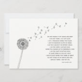 Paardenbloem Sympathie voor verlies Condoleances F Kaart (Voorkant)