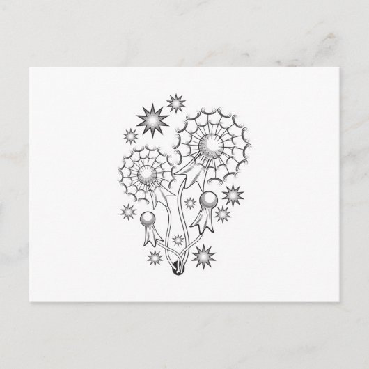 Paardenbloem Tatoeage Ontwerp Briefkaart (Voorkant)