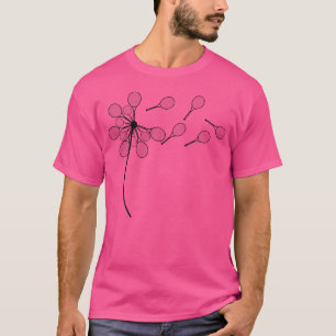 Paardenbloem tennisracket Shirt voor tennisspeler