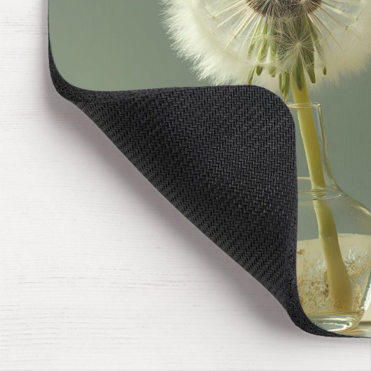 Paardenbloem transformatie weerspiegeld in een spi muismat (Hoek)