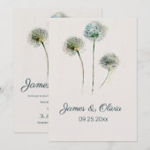 Paardenbloem Trouwkaart Kaart (Voorkant / Achterkant)