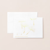 Paardenbloem Tufts in de vlucht Folie Kaarten (Met envelop)