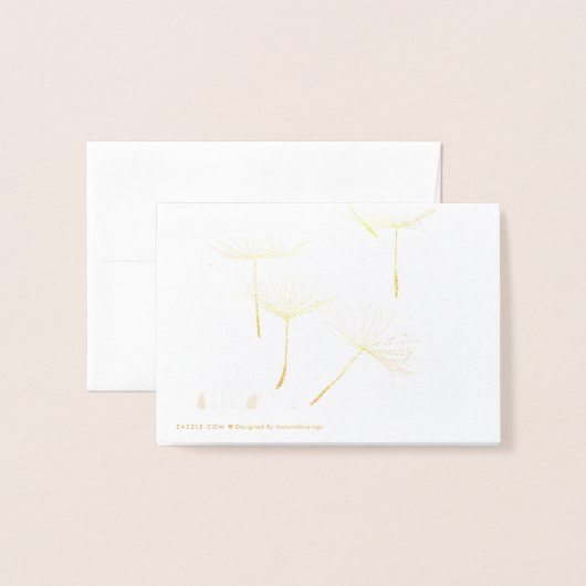 Paardenbloem Tufts in de vlucht Folie Kaarten (Met envelop)