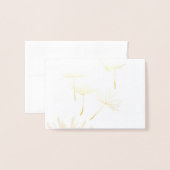 Paardenbloem Tufts in de vlucht Folie Kaarten (Voorkant met envelop)