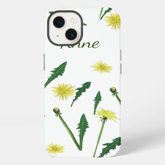 Paardenbloem Tuin Patroon iPhone Hoesje (Achterkant)