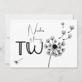 Paardenbloem tweede verjaardag kaart (Voorkant)