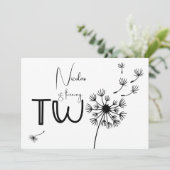 Paardenbloem tweede verjaardag kaart (Staand voorkant)