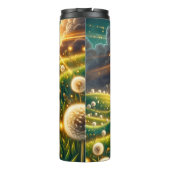 Paardenbloem veld gouden uur gloed thermosbeker (Achterkant)