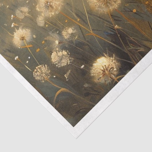 Paardenbloem Velden Tissuepapier (Detail)