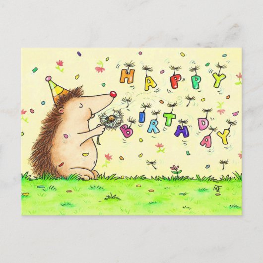 Paardenbloem Verjaardag Briefkaart (Voorkant)